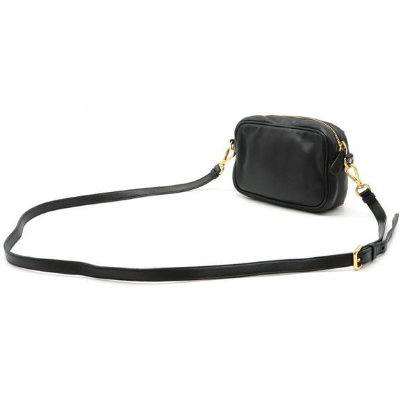 Prada Pochette Pink Purple Crossbody Black Nappa Shoulder - Picture 1 of 8